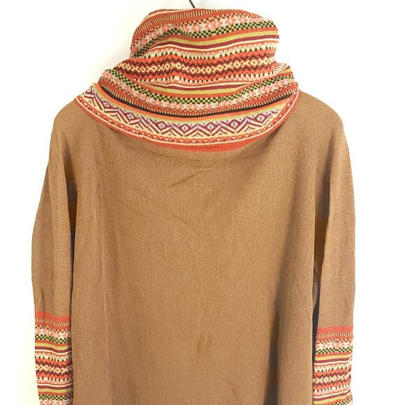 Andean Design Turtleneck Poncho Sweater Women's S/M? Multicolor 100% Baby Alpaca - Picture 5 of 7